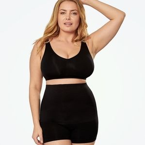 Shapermint empetua Women's plus size Black High wasted shaper boy short 4xl
